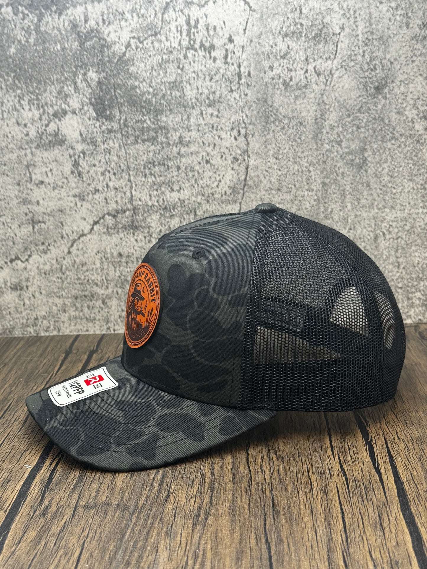 Swamp Rabbit Signature Hat – Rugged Camo & Leather